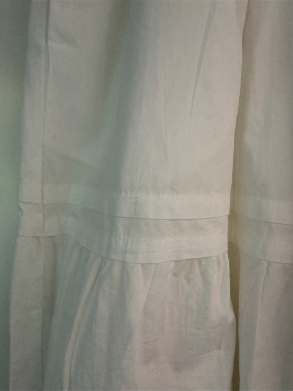 NWOT Quince organic cotton White Tiered Maxi Skirt - Picture 3 of 3